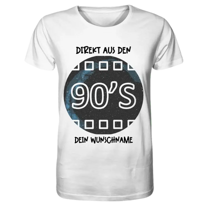 Echte Sternkarte 90s + Text • Unisex Premium T-Shirt XS-5XL aus Bio-Baumwolle für Damen & Herren • Exklusivdesign • personalisiert