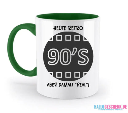 Echte Sternkarte 90s + Text • zweifarbige Tasse • Exklusivdesign • personalisiert - zweifarbige Tasse