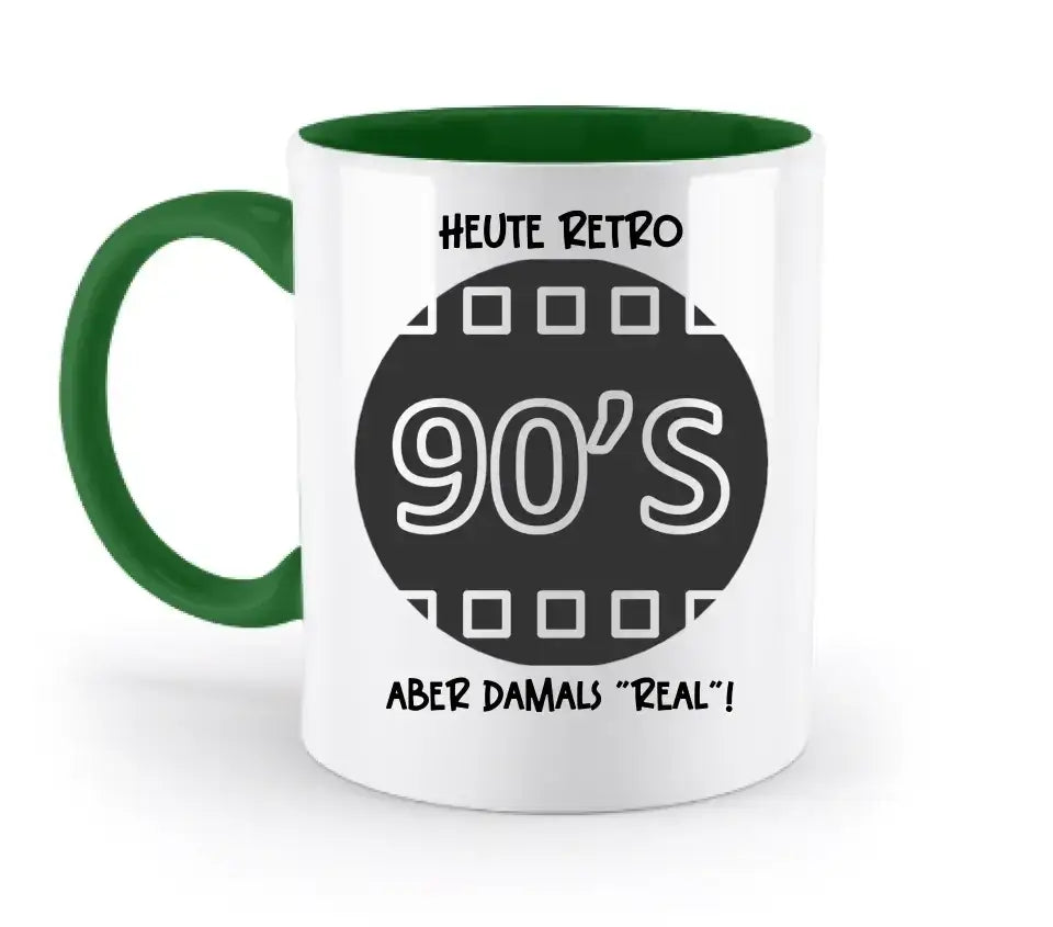 Echte Sternkarte 90s + Text • zweifarbige Tasse • Exklusivdesign • personalisiert - zweifarbige Tasse