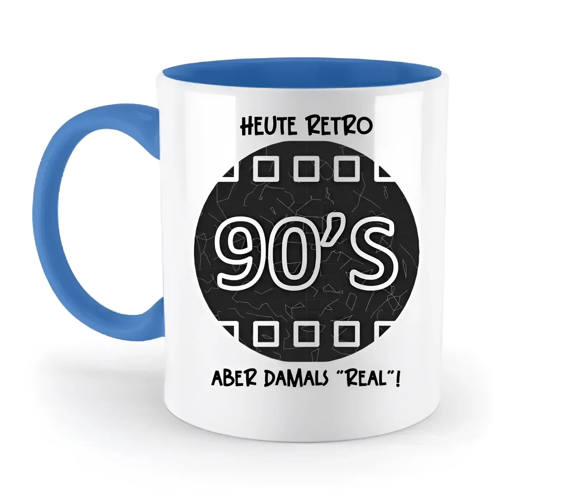Echte Sternkarte 90s + Text • zweifarbige Tasse • Exklusivdesign • personalisiert - zweifarbige Tasse