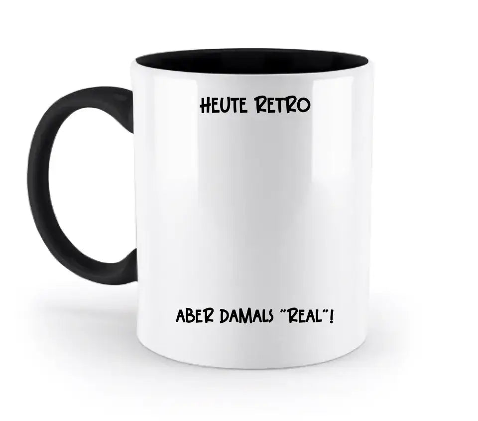 Echte Sternkarte 90s + Text • zweifarbige Tasse • Exklusivdesign • personalisiert - zweifarbige Tasse
