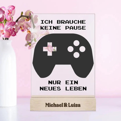 Echte Sternkarte als Controller + Text • Acrylaufsteller 15x20 cm mit oder ohne Gravur • personalisiert von HalloGeschenk.de