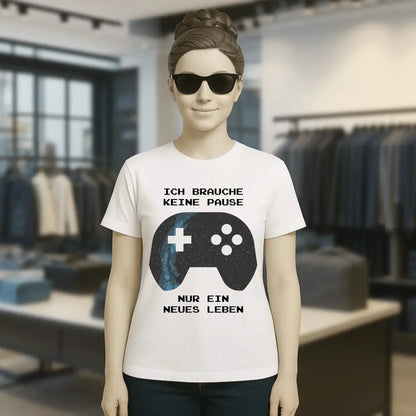 Echte Sternkarte als Controller + Text • Ladies Premium T-Shirt XS-2XL aus Bio-Baumwolle für Damen • Exklusivdesign • personalisiert