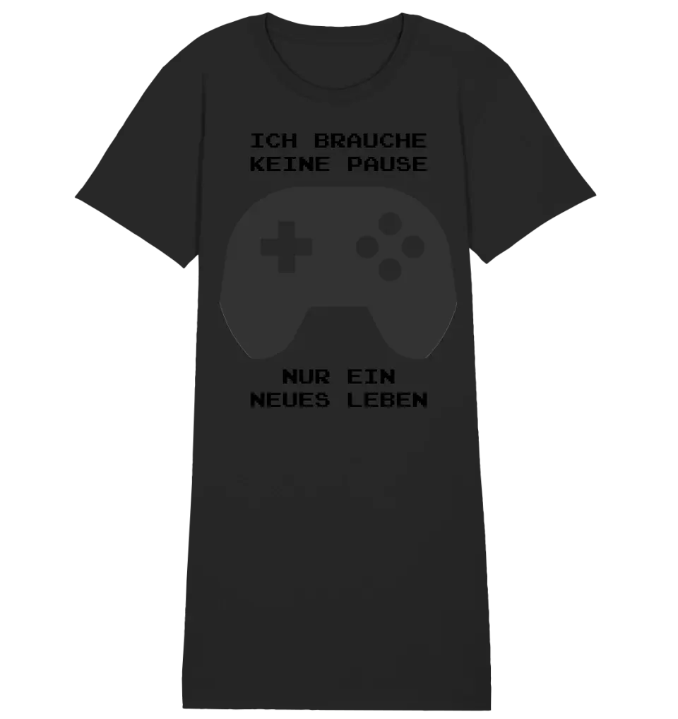 Echte Sternkarte als Controller + Text • Ladies Premium T-Shirt Kleid aus Bio - Baumwolle S - 2XL • Exklusivdesign • personalisiert von HalloGeschenk.de