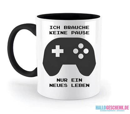 Echte Sternkarte als Controller + Text • zweifarbige Tasse • Exklusivdesign • personalisiert - zweifarbige Tasse