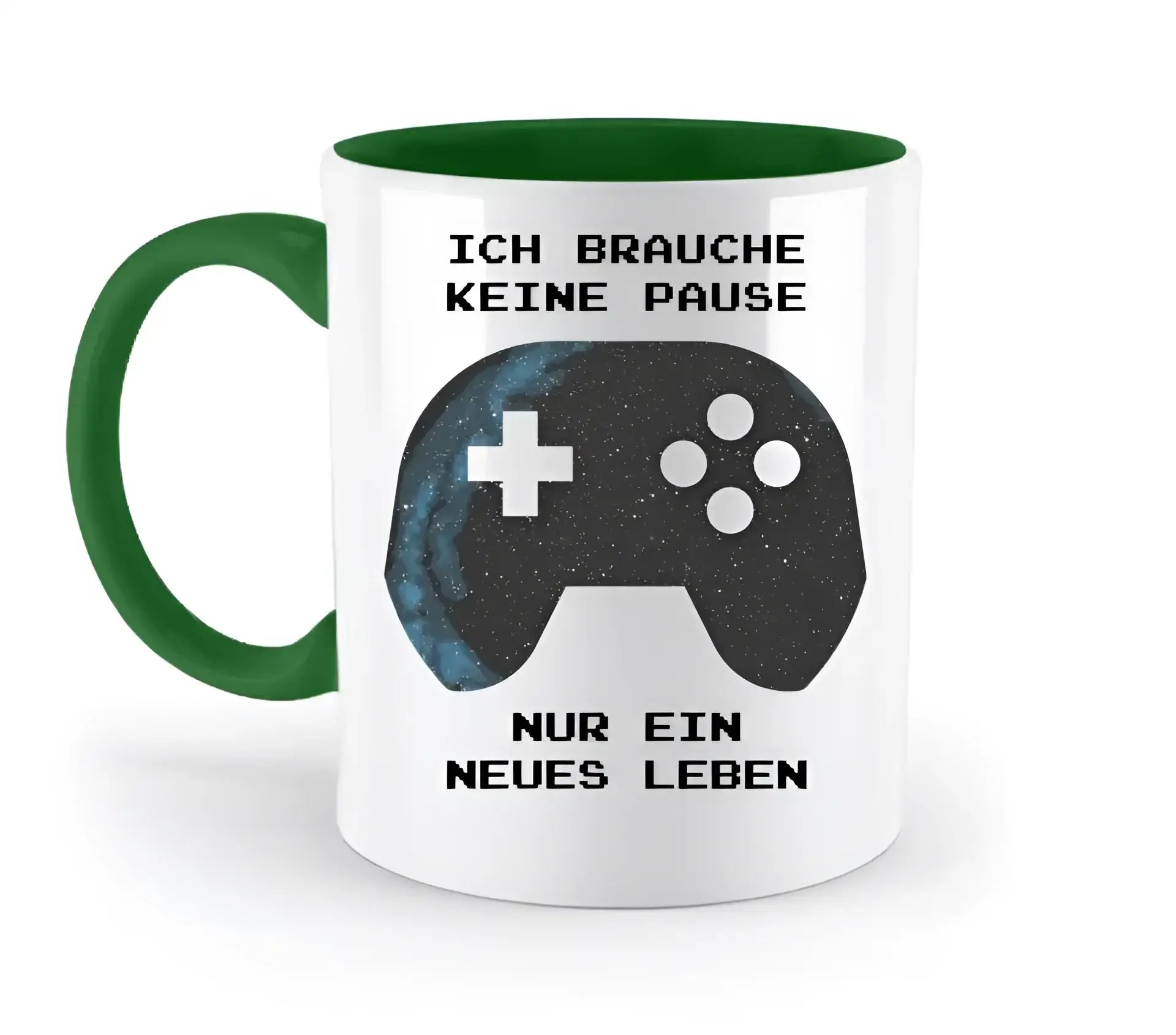 Echte Sternkarte als Controller + Text • zweifarbige Tasse • Exklusivdesign • personalisiert - zweifarbige Tasse