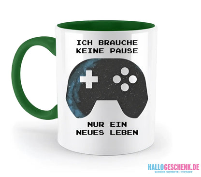 Echte Sternkarte als Controller + Text • zweifarbige Tasse • Exklusivdesign • personalisiert - zweifarbige Tasse