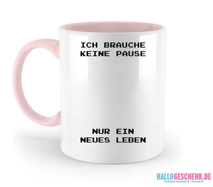 Echte Sternkarte als Controller + Text • zweifarbige Tasse • Exklusivdesign • personalisiert - zweifarbige Tasse