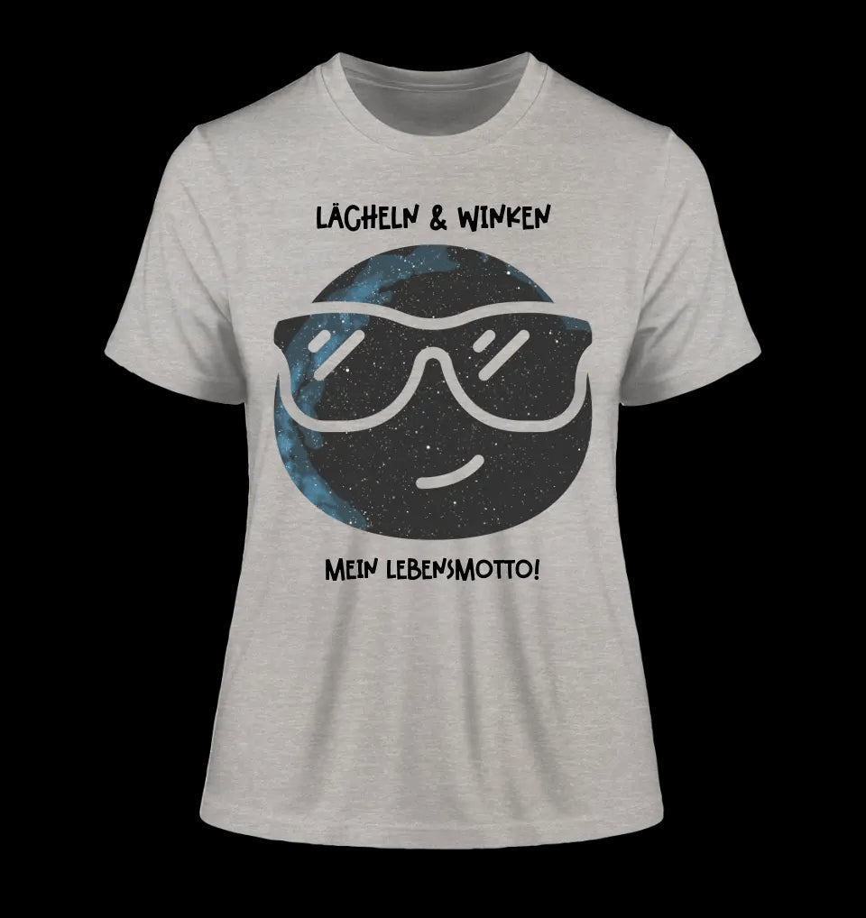 Echte Sternkarte als Emoticon mit Sonnenbrille + Text • Ladies Premium T-Shirt XS-2XL aus Bio-Baumwolle für Damen • Exklusivdesign • personalisiert