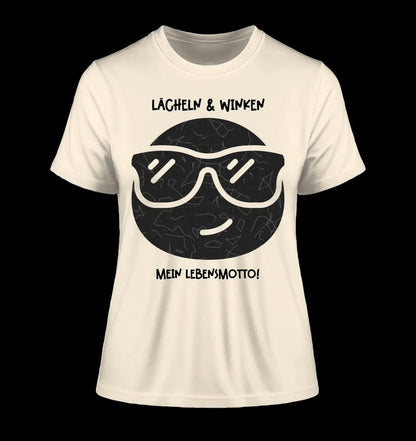 Echte Sternkarte als Emoticon mit Sonnenbrille + Text • Ladies Premium T-Shirt XS-2XL aus Bio-Baumwolle für Damen • Exklusivdesign • personalisiert