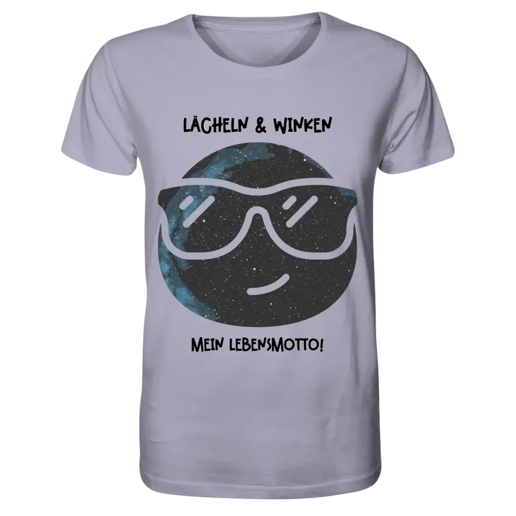 Echte Sternkarte als Emoticon mit Sonnenbrille + Text • Unisex Premium T-Shirt XS-5XL aus Bio-Baumwolle für Damen & Herren • Exklusivdesign • personalisiert