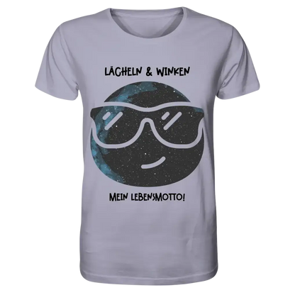 Echte Sternkarte als Emoticon mit Sonnenbrille + Text • Unisex Premium T-Shirt XS-5XL aus Bio-Baumwolle für Damen & Herren • Exklusivdesign • personalisiert