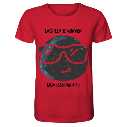 Echte Sternkarte als Emoticon mit Sonnenbrille + Text • Unisex Premium T-Shirt XS-5XL aus Bio-Baumwolle für Damen & Herren • Exklusivdesign • personalisiert