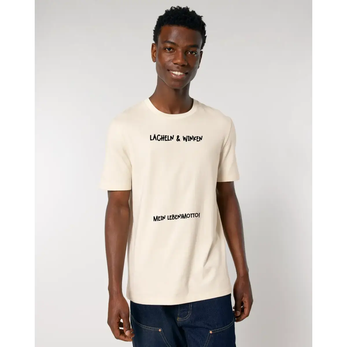 Echte Sternkarte als Emoticon mit Sonnenbrille + Text • Unisex Premium T-Shirt XS-5XL aus Bio-Baumwolle für Damen & Herren • Exklusivdesign • personalisiert