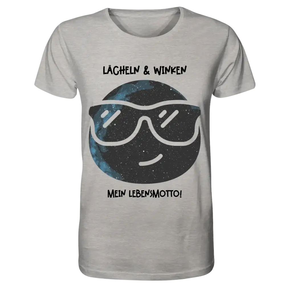 Echte Sternkarte als Emoticon mit Sonnenbrille + Text • Unisex Premium T-Shirt XS-5XL aus Bio-Baumwolle für Damen & Herren • Exklusivdesign • personalisiert