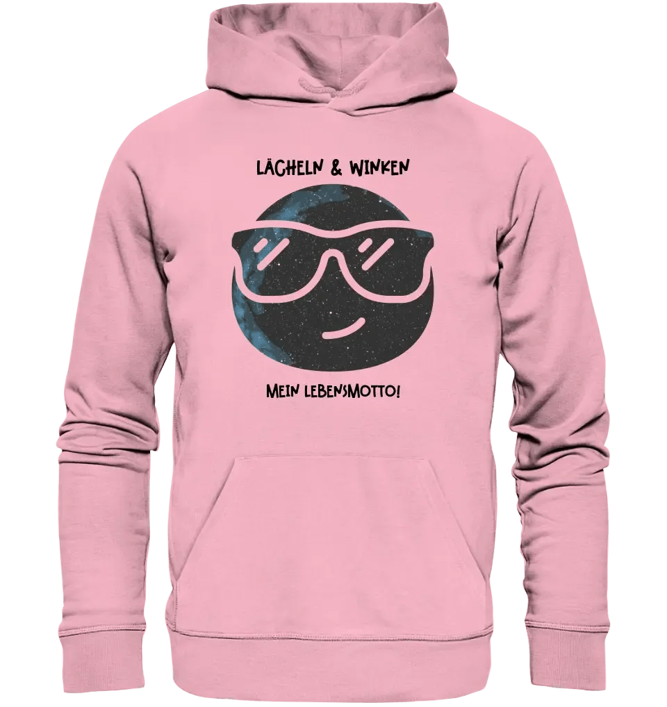 Echte Sternkarte als Emoticon mit Sonnenbrille + Text • Unisex Premium Hoodie XS - 5XL aus Bio - Baumwolle für Damen & Herren • Exklusivdesign • personalisiert von HalloGeschenk.de