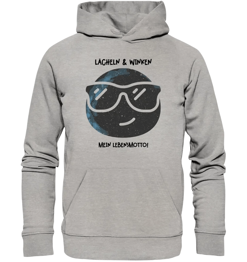 Echte Sternkarte als Emoticon mit Sonnenbrille + Text • Unisex Premium Hoodie XS - 5XL aus Bio - Baumwolle für Damen & Herren • Exklusivdesign • personalisiert von HalloGeschenk.de