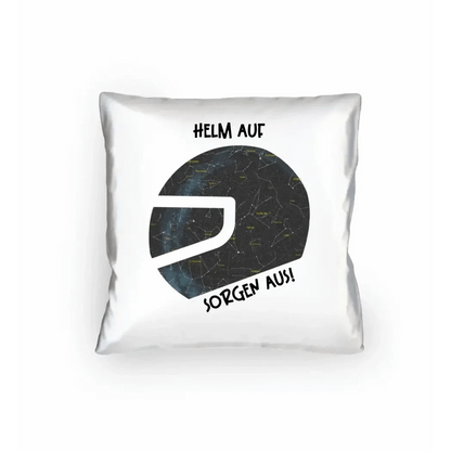 Echte Sternkarte als Helm + Text • Kissen 40x40 cm • personalisiert