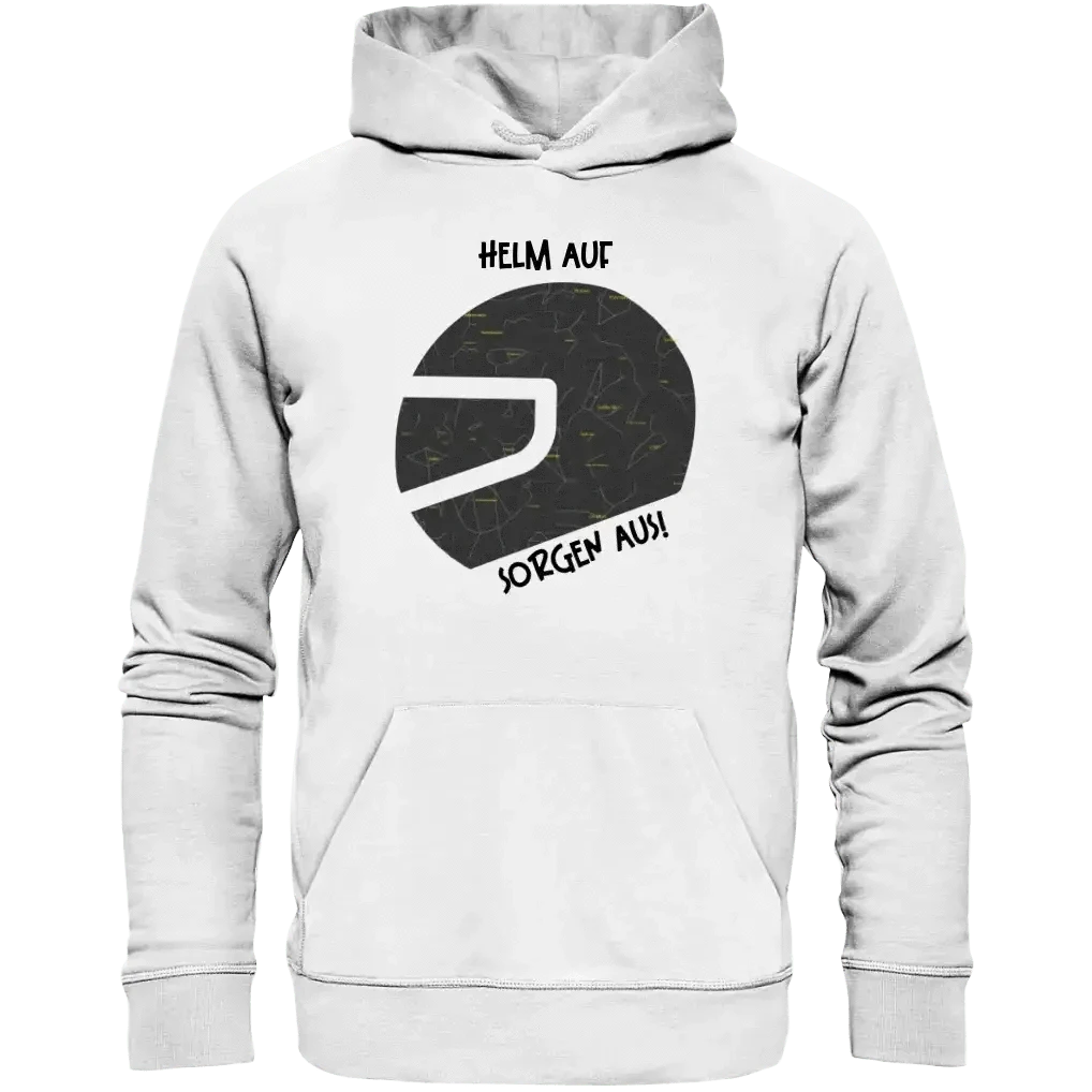 Echte Sternkarte als Helm + Text • Unisex Premium Hoodie XS-5XL aus Bio-Baumwolle für Damen & Herren • Exklusivdesign • personalisiert