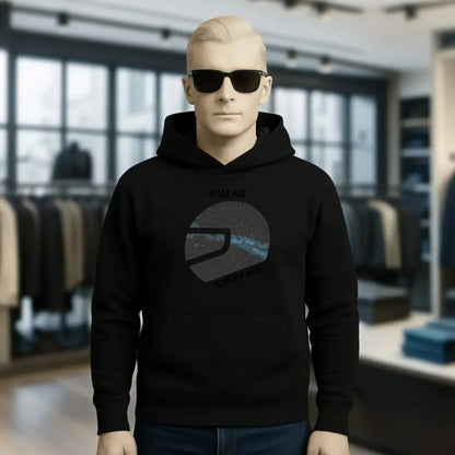 Echte Sternkarte als Helm + Text • Unisex Premium Hoodie XS-5XL aus Bio-Baumwolle für Damen & Herren • Exklusivdesign • personalisiert