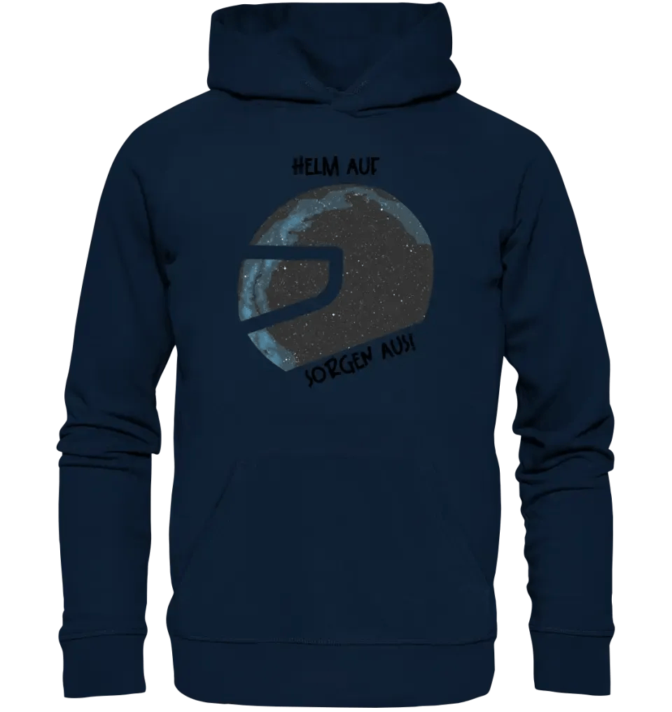 Echte Sternkarte als Helm + Text • Unisex Premium Hoodie XS - 5XL aus Bio - Baumwolle für Damen & Herren • Exklusivdesign • personalisiert von HalloGeschenk.de