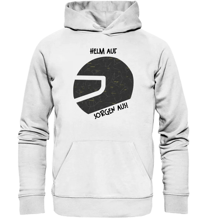 Echte Sternkarte als Helm + Text • Unisex Premium Hoodie XS - 5XL aus Bio - Baumwolle für Damen & Herren • Exklusivdesign • personalisiert von HalloGeschenk.de