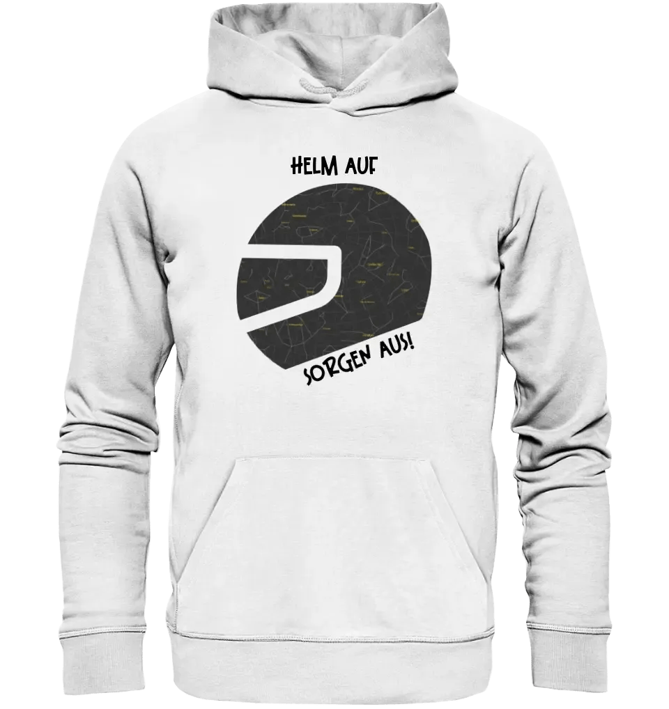 Echte Sternkarte als Helm + Text • Unisex Premium Hoodie XS-5XL aus Bio-Baumwolle für Damen & Herren • Exklusivdesign • personalisiert