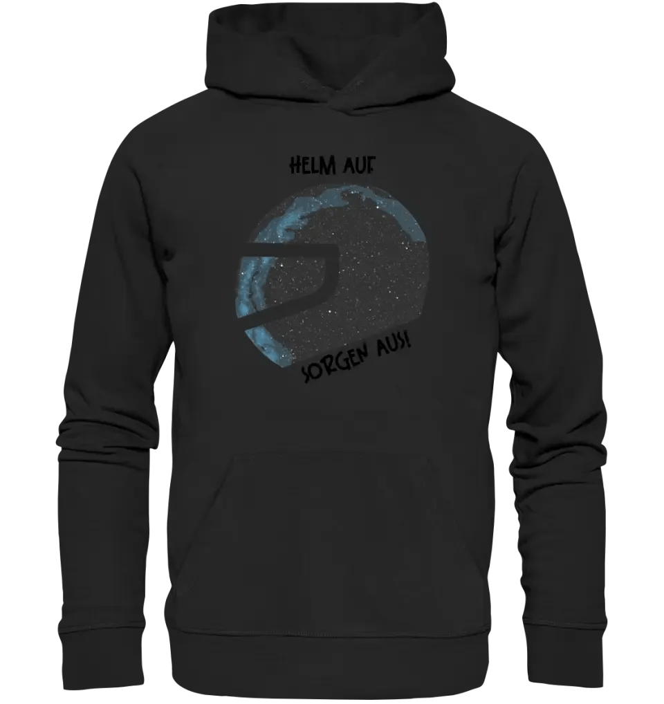 Echte Sternkarte als Helm + Text • Unisex Premium Hoodie XS - 5XL aus Bio - Baumwolle für Damen & Herren • Exklusivdesign • personalisiert von HalloGeschenk.de