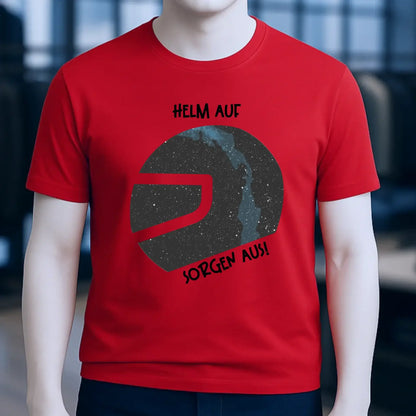 Echte Sternkarte als Helm + Text • Unisex Premium T-Shirt XS-5XL aus Bio-Baumwolle für Damen & Herren • Exklusivdesign • personalisiert
