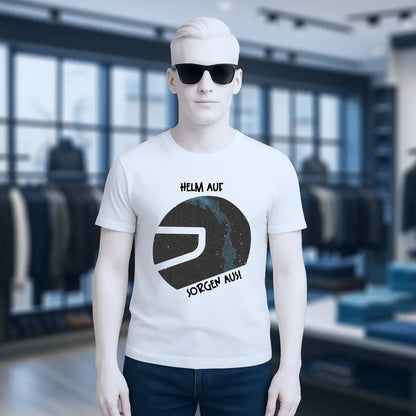 Echte Sternkarte als Helm + Text • Unisex Premium T-Shirt XS-5XL aus Bio-Baumwolle für Damen & Herren • Exklusivdesign • personalisiert