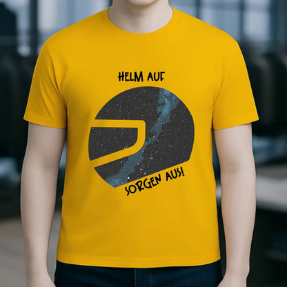 Echte Sternkarte als Helm + Text • Unisex Premium T-Shirt XS-5XL aus Bio-Baumwolle für Damen & Herren • Exklusivdesign • personalisiert