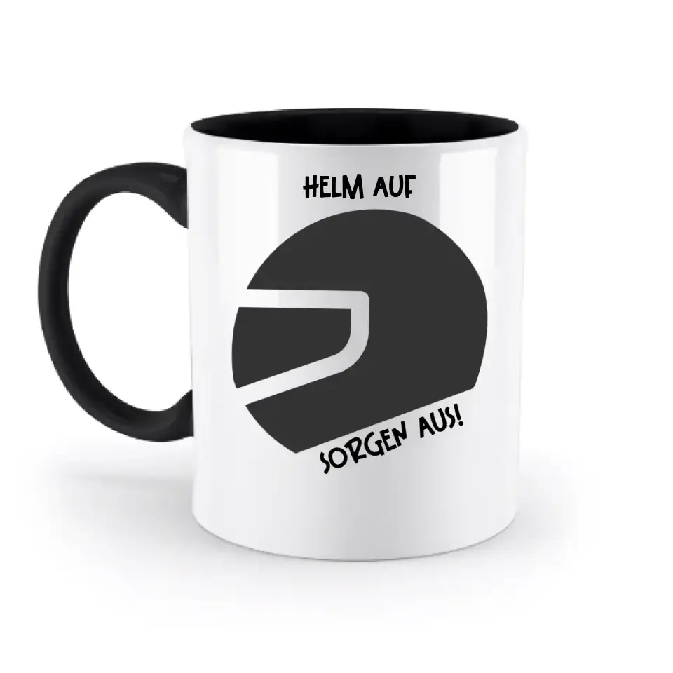 Echte Sternkarte als Helm + Text • zweifarbige Tasse • Exklusivdesign • personalisiert