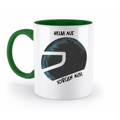 Echte Sternkarte als Helm + Text • zweifarbige Tasse • Exklusivdesign • personalisiert