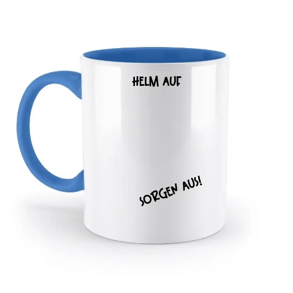 Echte Sternkarte als Helm + Text • zweifarbige Tasse • Exklusivdesign • personalisiert