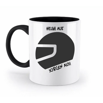 Echte Sternkarte als Helm + Text • zweifarbige Tasse • Exklusivdesign • personalisiert