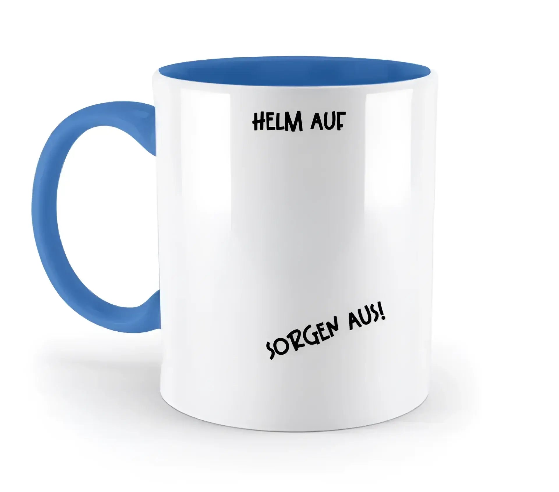 Echte Sternkarte als Helm + Text • zweifarbige Tasse • Exklusivdesign • personalisiert - zweifarbige Tasse