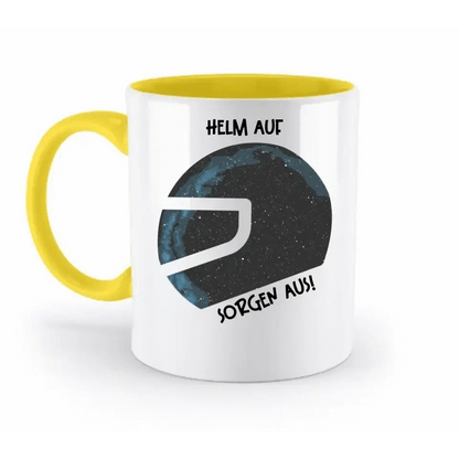 Echte Sternkarte als Helm + Text • zweifarbige Tasse • Exklusivdesign • personalisiert