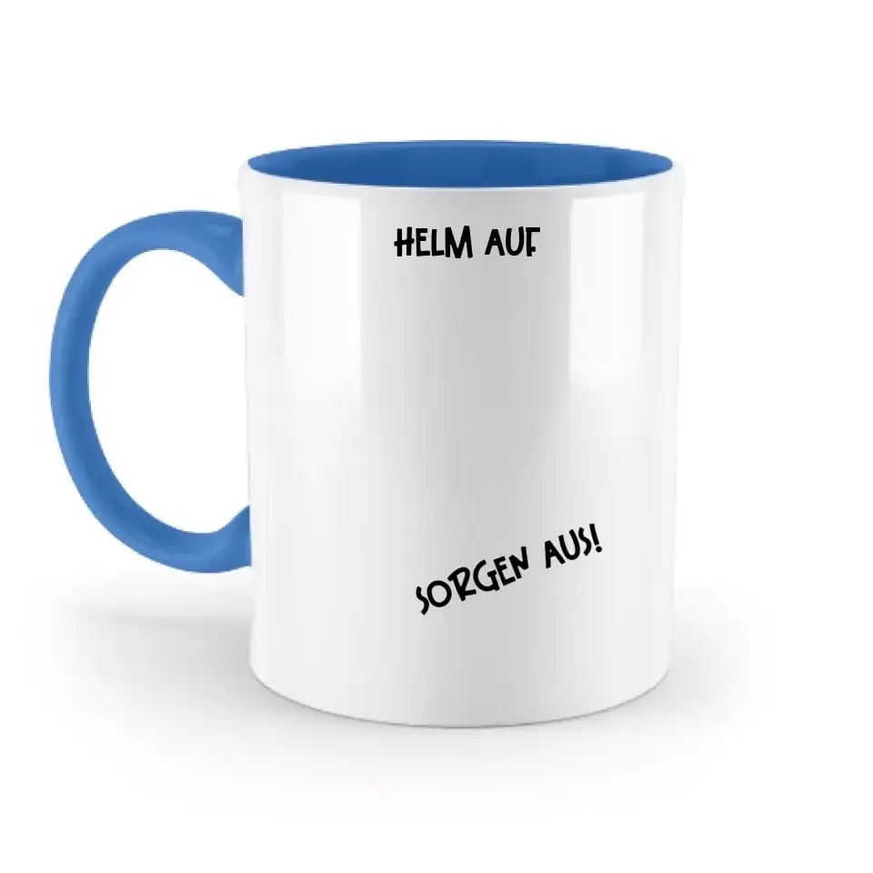 Echte Sternkarte als Helm + Text • zweifarbige Tasse • Exklusivdesign • personalisiert