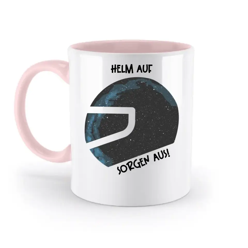 Echte Sternkarte als Helm + Text • zweifarbige Tasse • Exklusivdesign • personalisiert