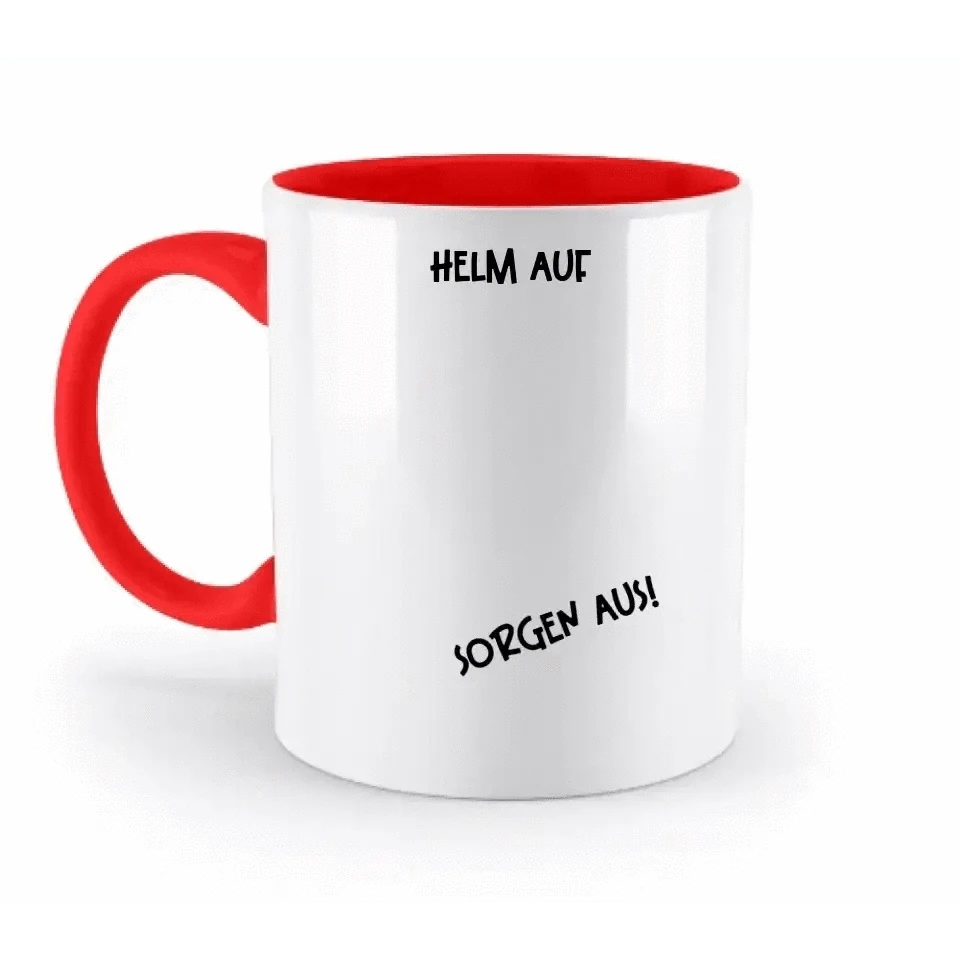 Echte Sternkarte als Helm + Text • zweifarbige Tasse • Exklusivdesign • personalisiert