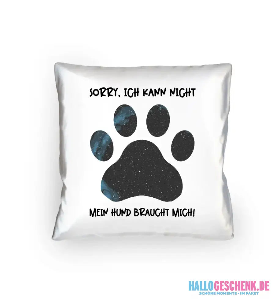 Echte Sternkarte als Hundepfote + Text • Hund • Kissen 40x40 cm • personalisiert