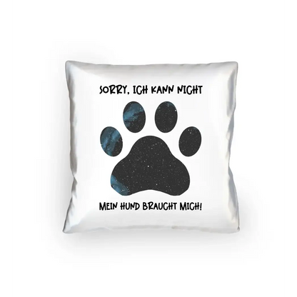 Echte Sternkarte als Hundepfote + Text • Hund • Kissen 40x40 cm • personalisiert