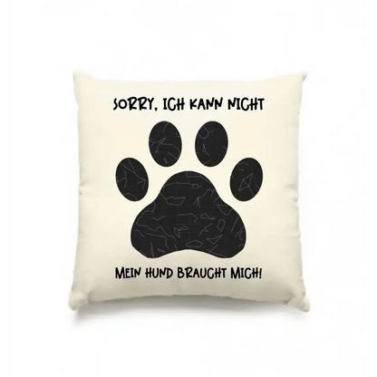 Echte Sternkarte als Hundepfote + Text • Hund • Kissen 40x40 cm • personalisiert