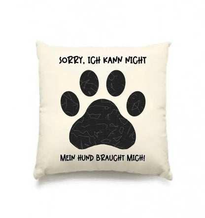 Echte Sternkarte als Hundepfote + Text • Hund • Kissen 40x40 cm • personalisiert von HalloGeschenk.de