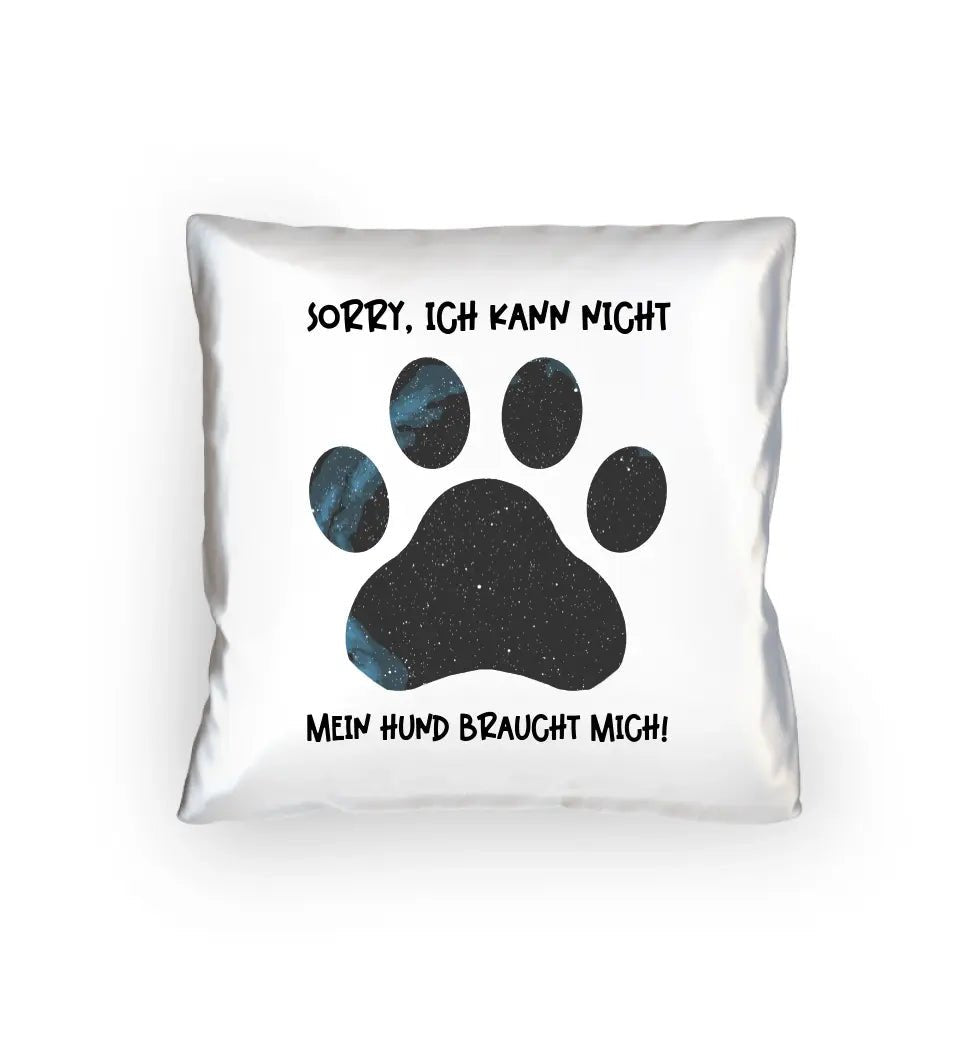 Echte Sternkarte als Hundepfote + Text • Hund • Kissen 40x40 cm • personalisiert von HalloGeschenk.de