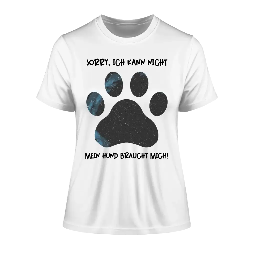 Echte Sternkarte als Hundepfote + Text • Hund • Ladies Premium T-Shirt XS-2XL aus Bio-Baumwolle für Damen • Exklusivdesign • personalisiert