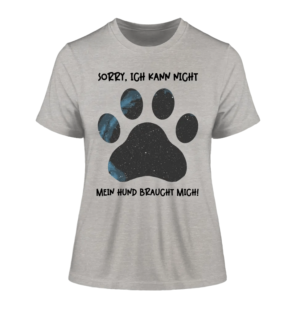 Echte Sternkarte als Hundepfote + Text • Hund • Ladies Premium T-Shirt XS - 2XL aus Bio - Baumwolle für Damen • Exklusivdesign • personalisiert von HalloGeschenk.de