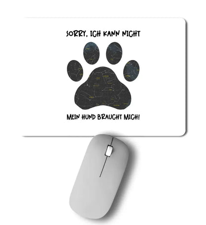 Echte Sternkarte als Hundepfote + Text • Hund • Mousepad • Exklusivdesign • personalisiert von HalloGeschenk.de