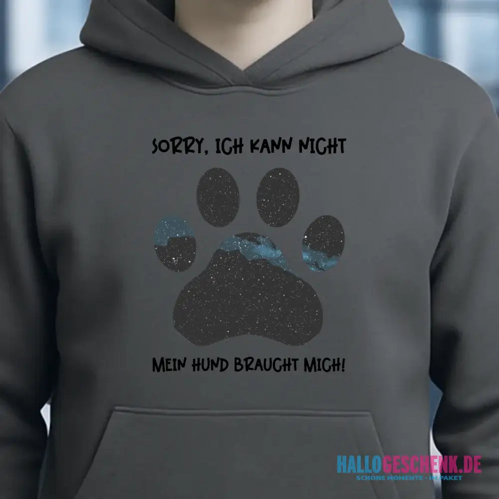 Echte Sternkarte als Hundepfote + Text • Hund • Unisex Premium Hoodie XS-5XL aus Bio-Baumwolle für Damen & Herren • Exklusivdesign • personalisiert