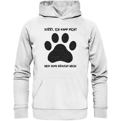 Echte Sternkarte als Hundepfote + Text • Hund • Unisex Premium Hoodie XS-5XL aus Bio-Baumwolle für Damen & Herren • Exklusivdesign • personalisiert